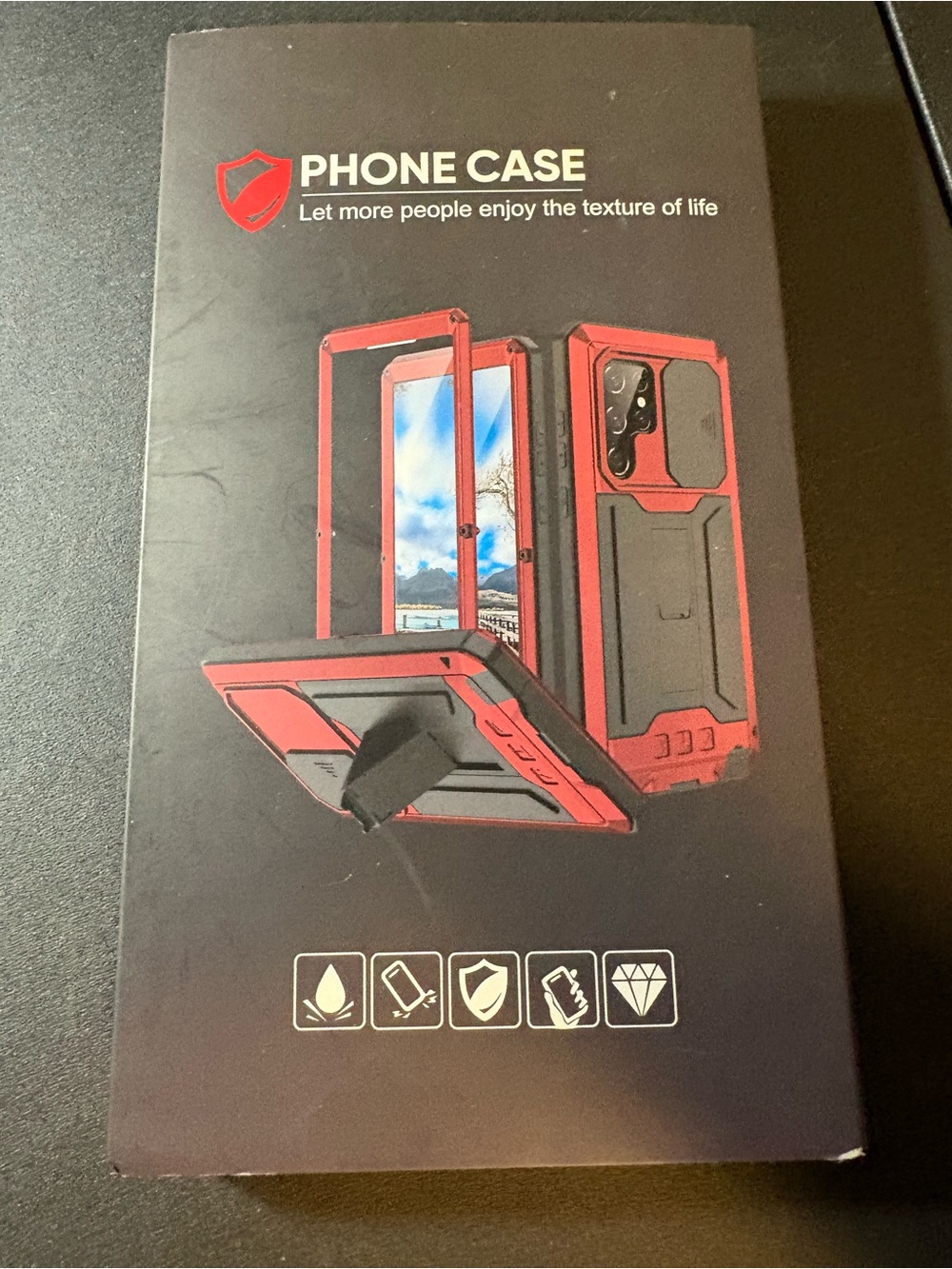 Phone Case Rugged Protective Case - Red